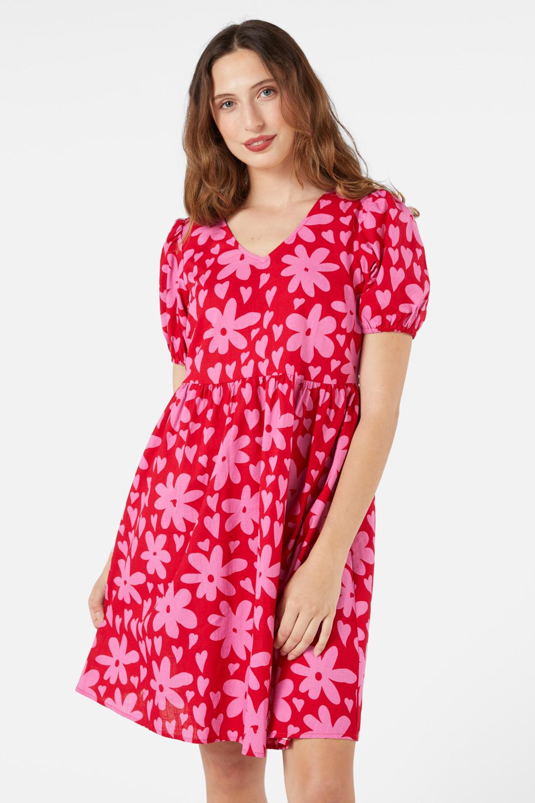Princess Highway - Valentina Smock Dress - red