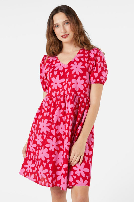 Princess Highway - Valentina Smock Dress - red