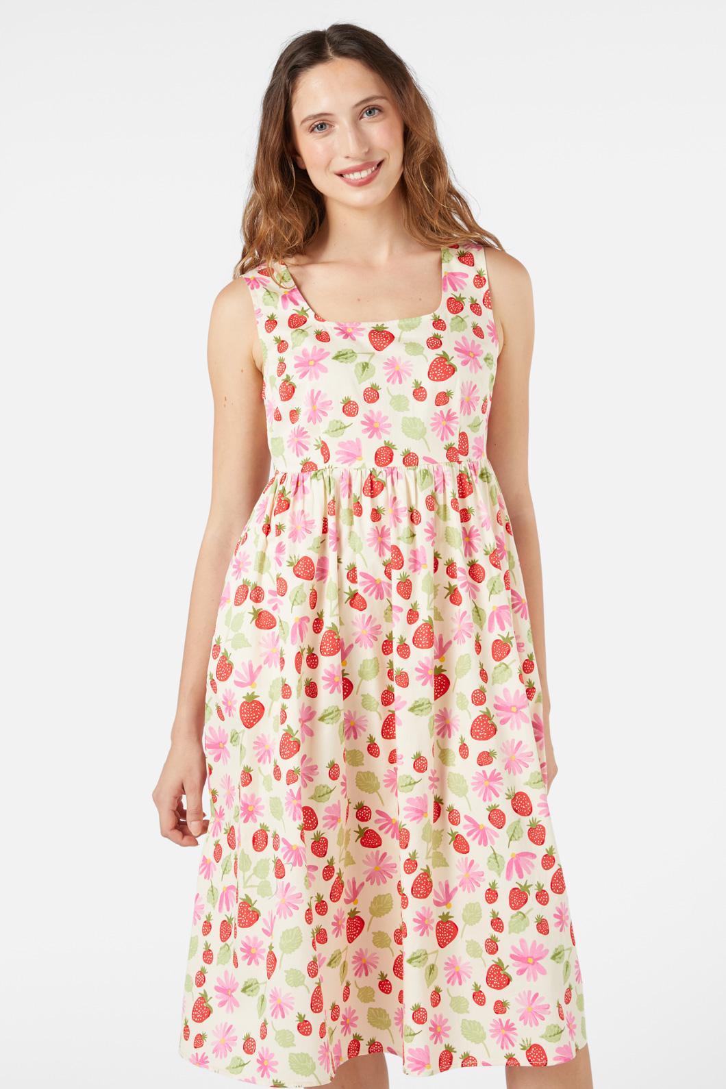 Princess Highway - La Fraise Midi Dress - cream