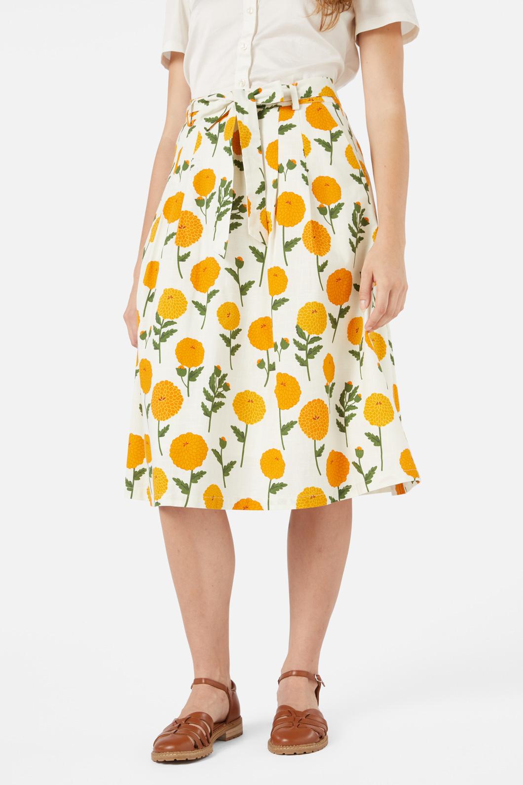 Princess Highway - Marie Fleur Midi Skirt - cream