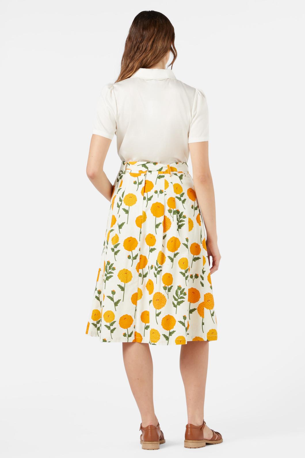 Princess Highway - Marie Fleur Midi Skirt - cream