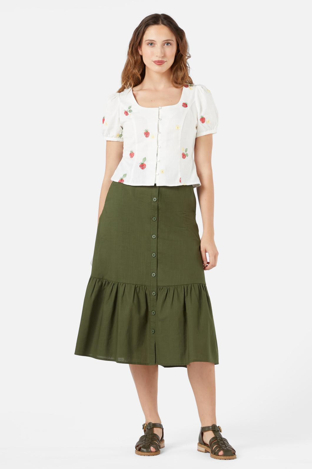 Princess Highway - Sweet Jam Emb Top - cream