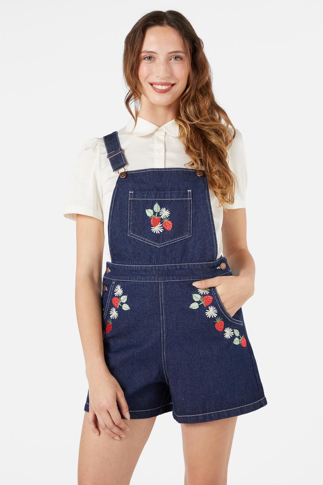 Princess Highway - Sweet Jam Short Overall - blue-denim