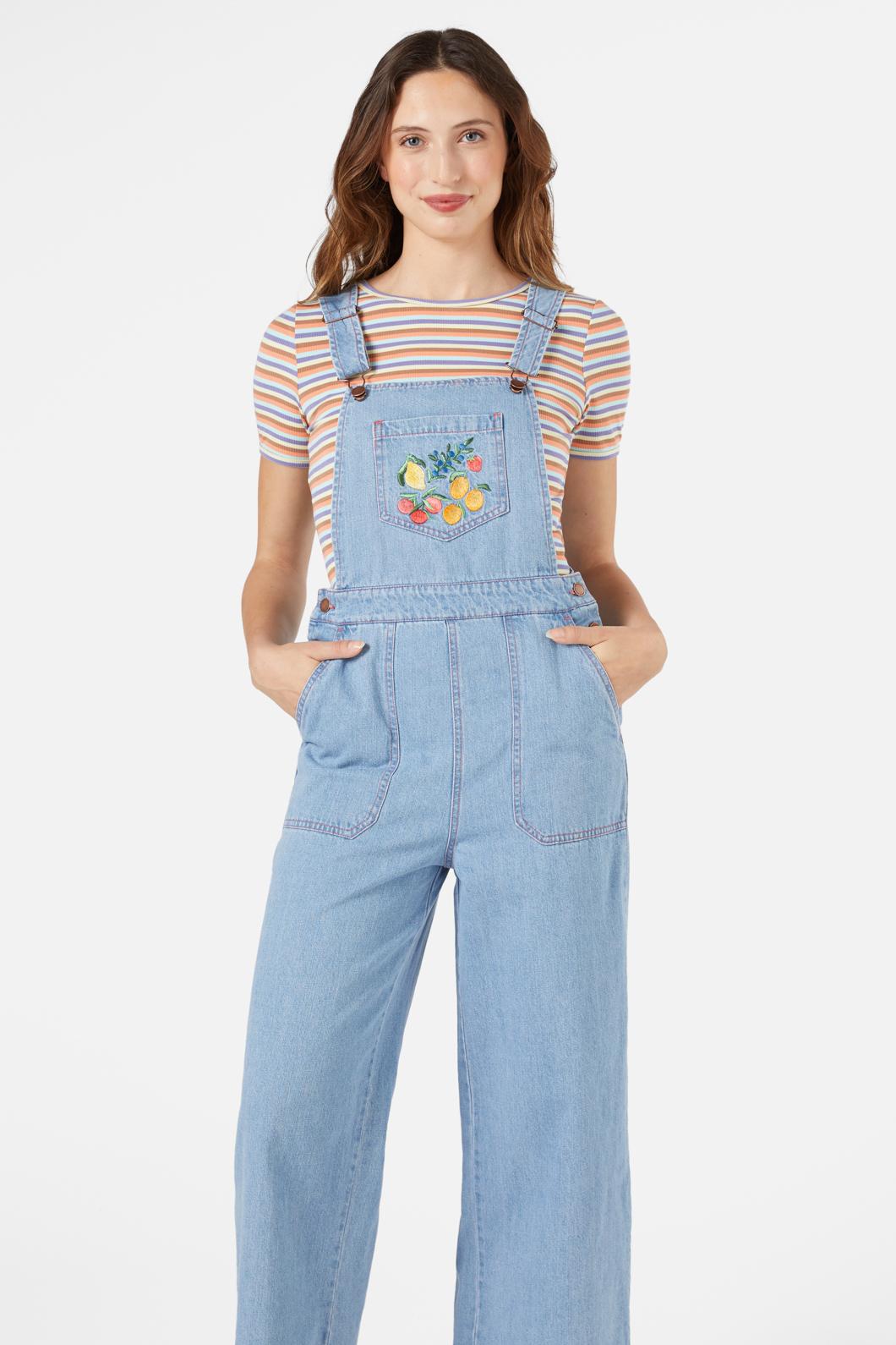 Princess Highway - Fruit Bowl Emb Overall - blue-denim