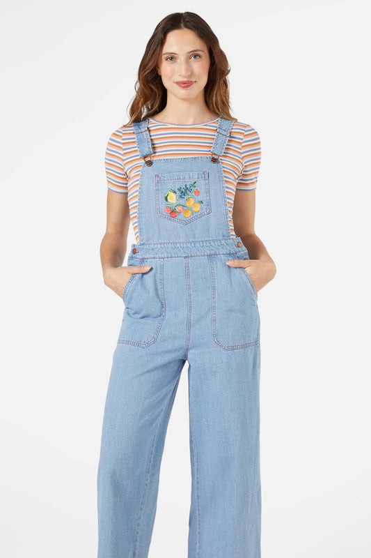 Princess Highway - Fruit Bowl Emb Overall - blue-denim