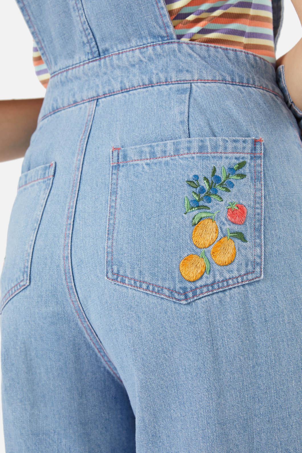 Princess Highway - Fruit Bowl Emb Overall - blue-denim