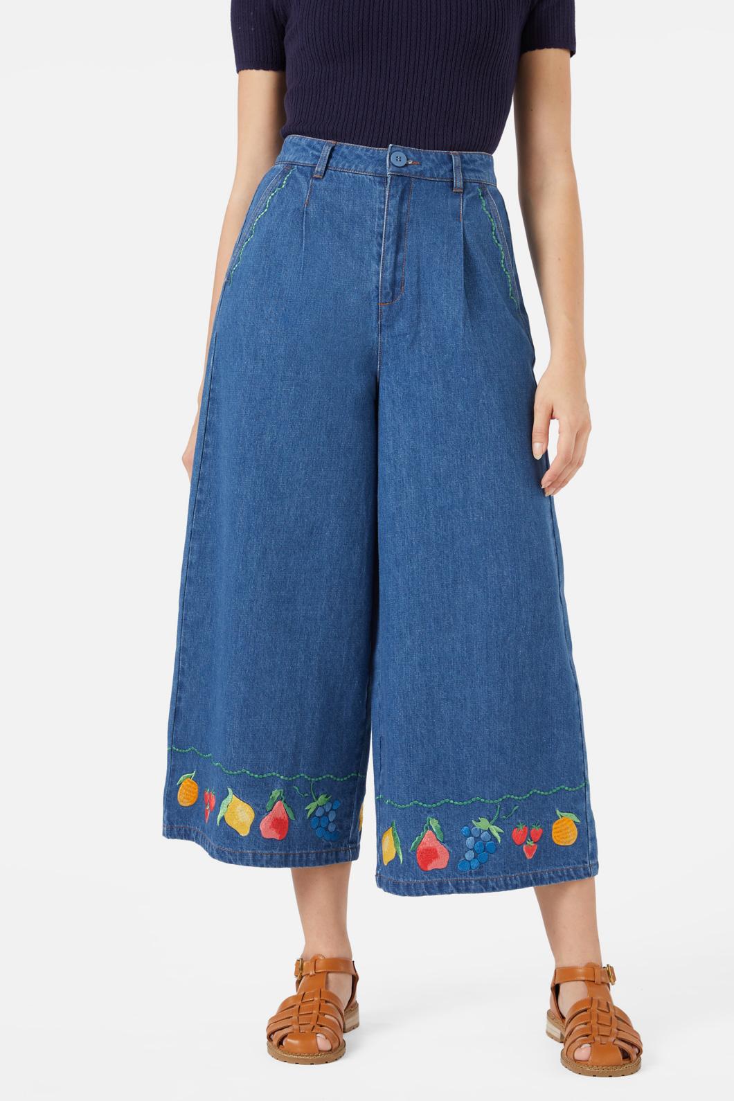 Princess Highway - Orchard Emb Culotte - blue-denim