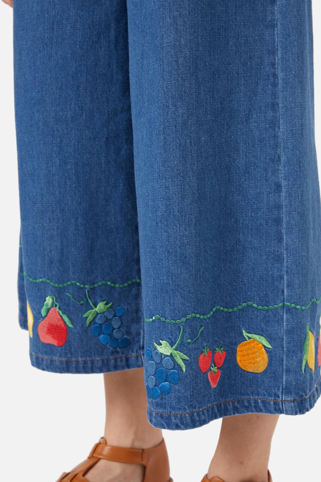 Princess Highway - Orchard Emb Culotte - blue-denim