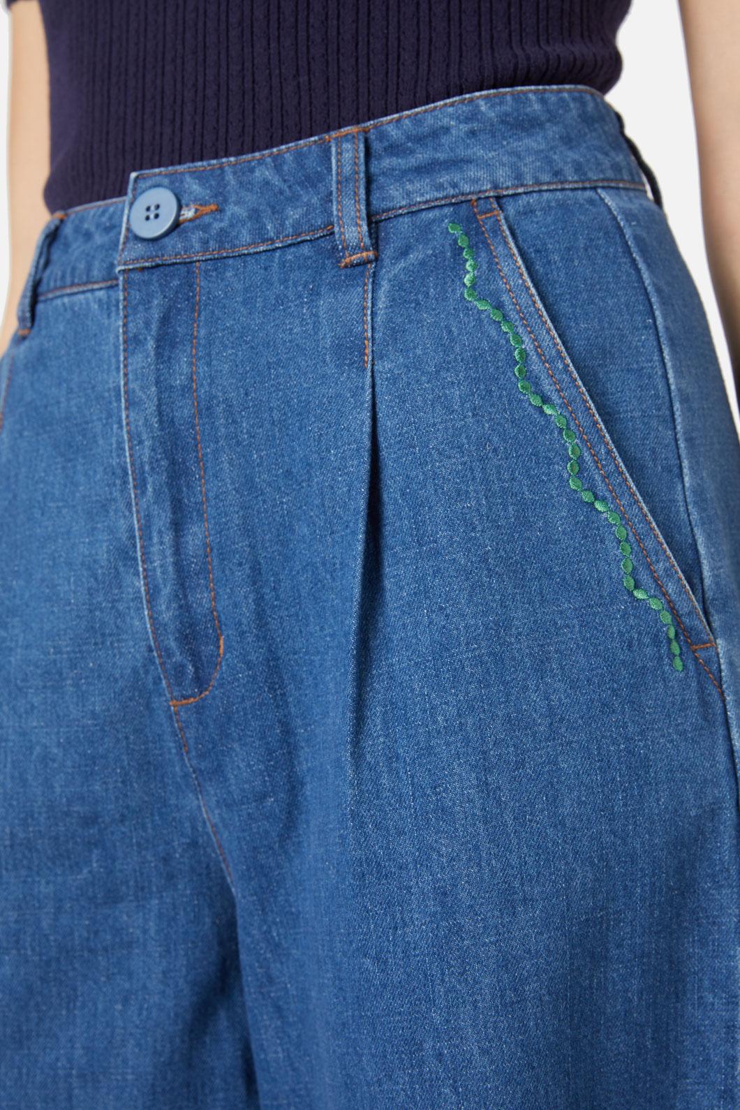 Princess Highway - Orchard Emb Culotte - blue-denim