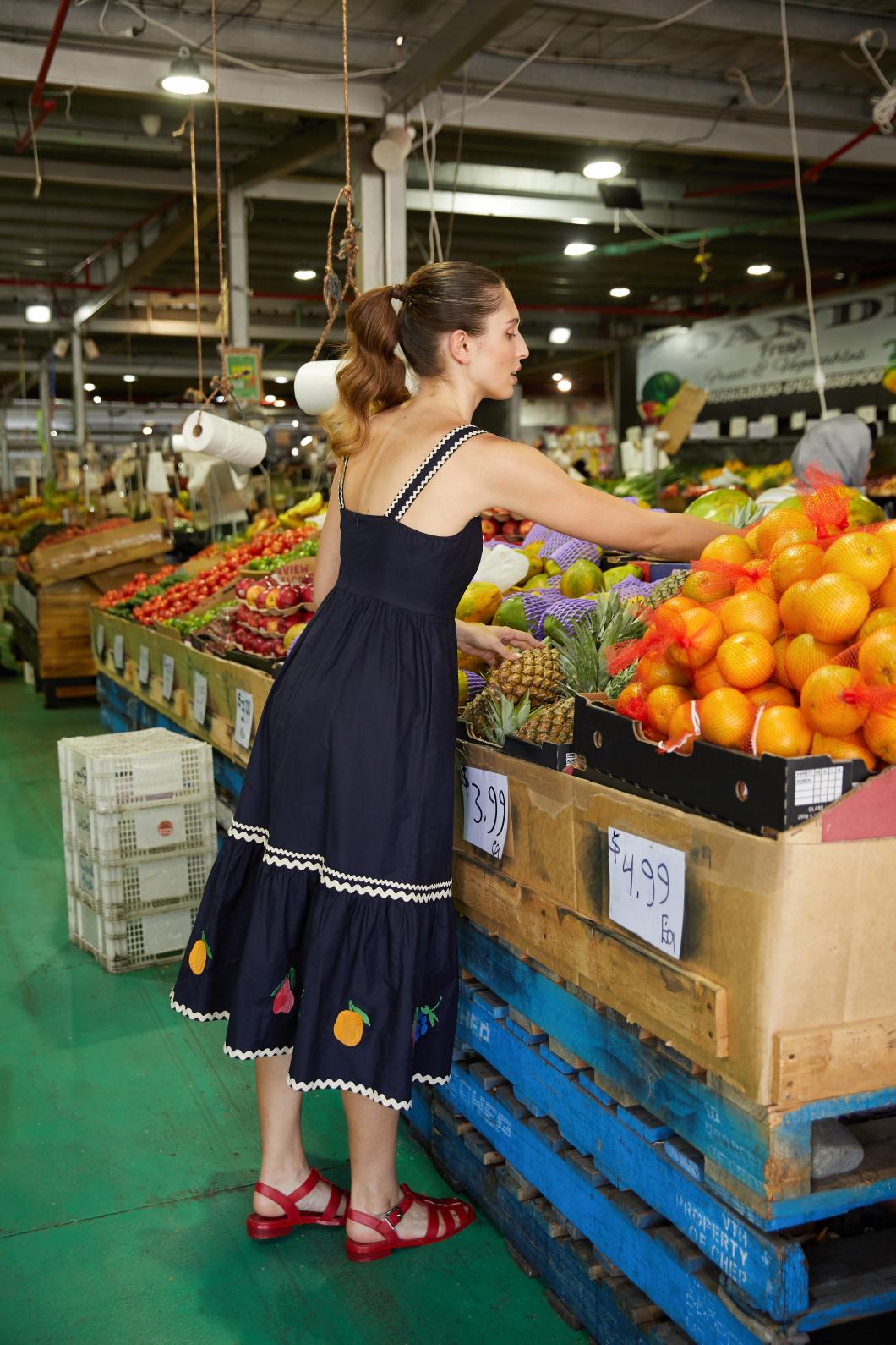 Princess Highway - Orchard Emb Dress - navy