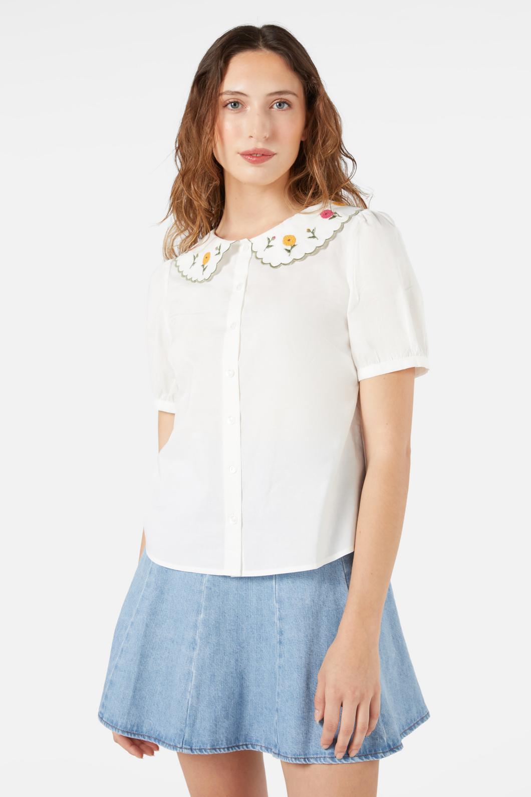 Princess Highway - Marie Fleur Emb Blouse - cream