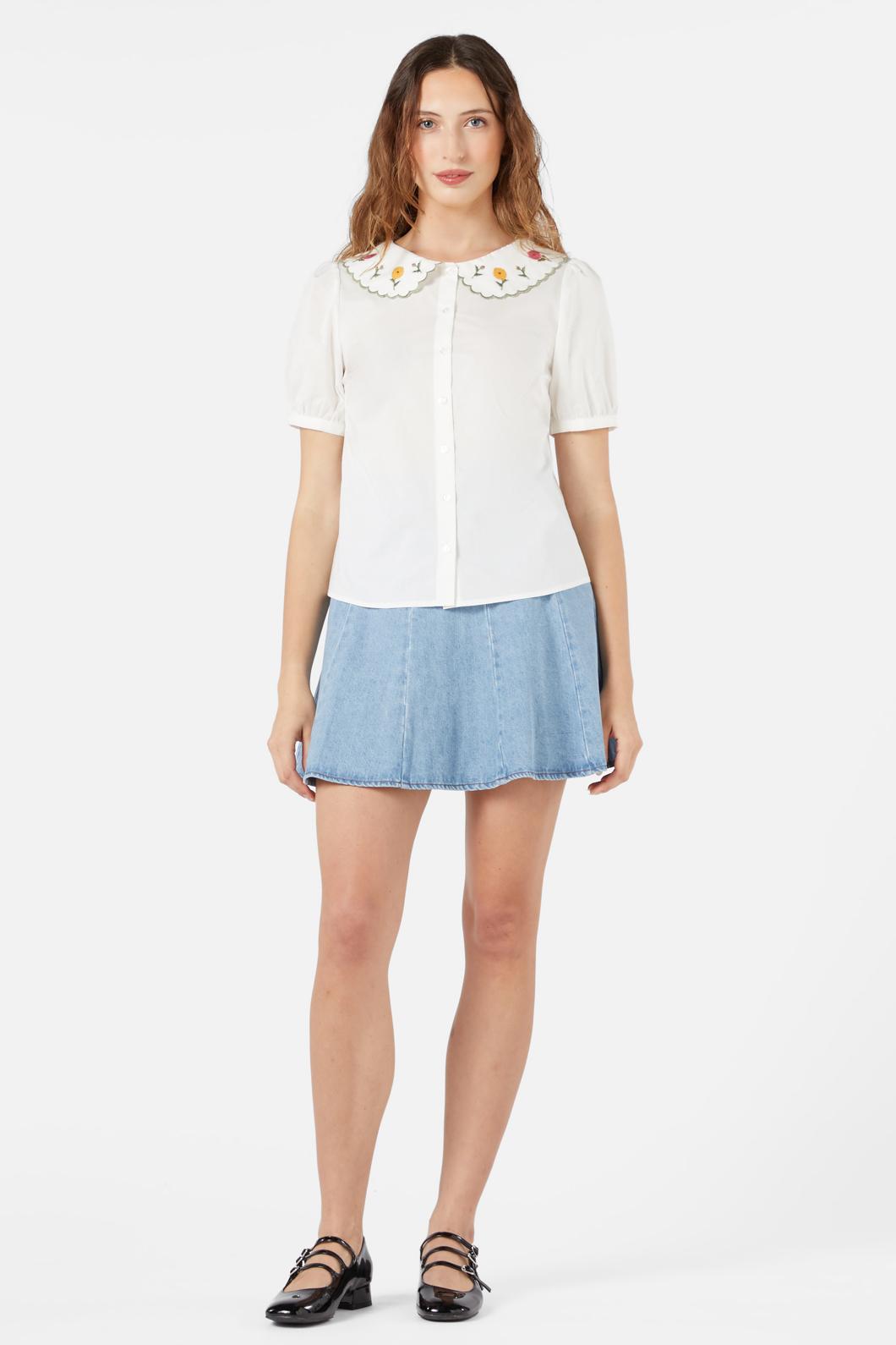 Princess Highway - Marie Fleur Emb Blouse - cream