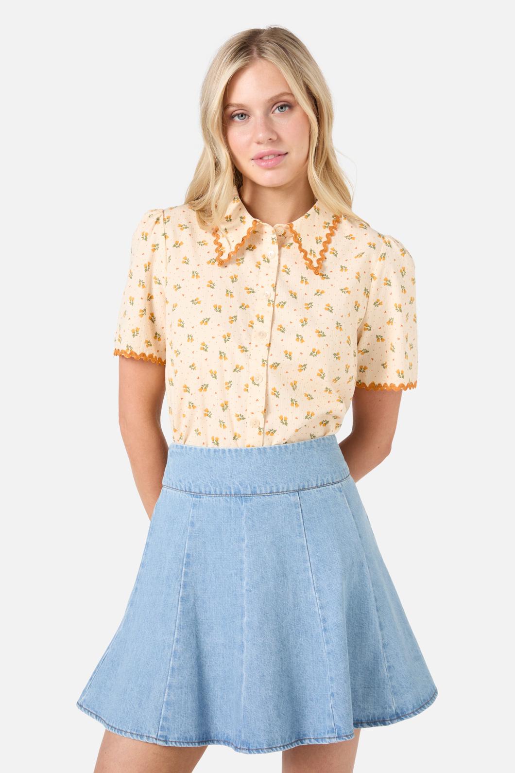 Princess Highway - Holly Ditsy Blouse - cream