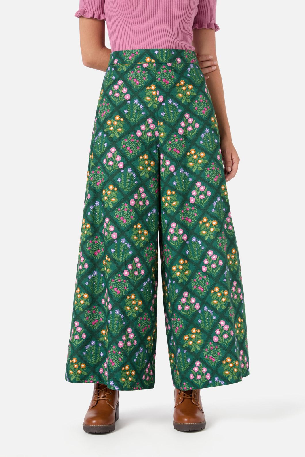 Princess Highway - Lattice Posie Pant - green