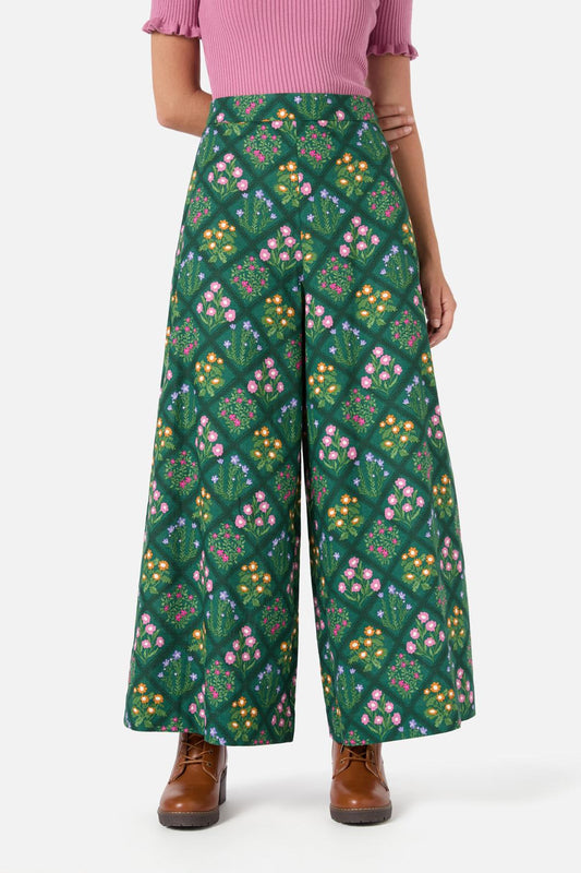 Princess Highway - Lattice Posie Pant - green
