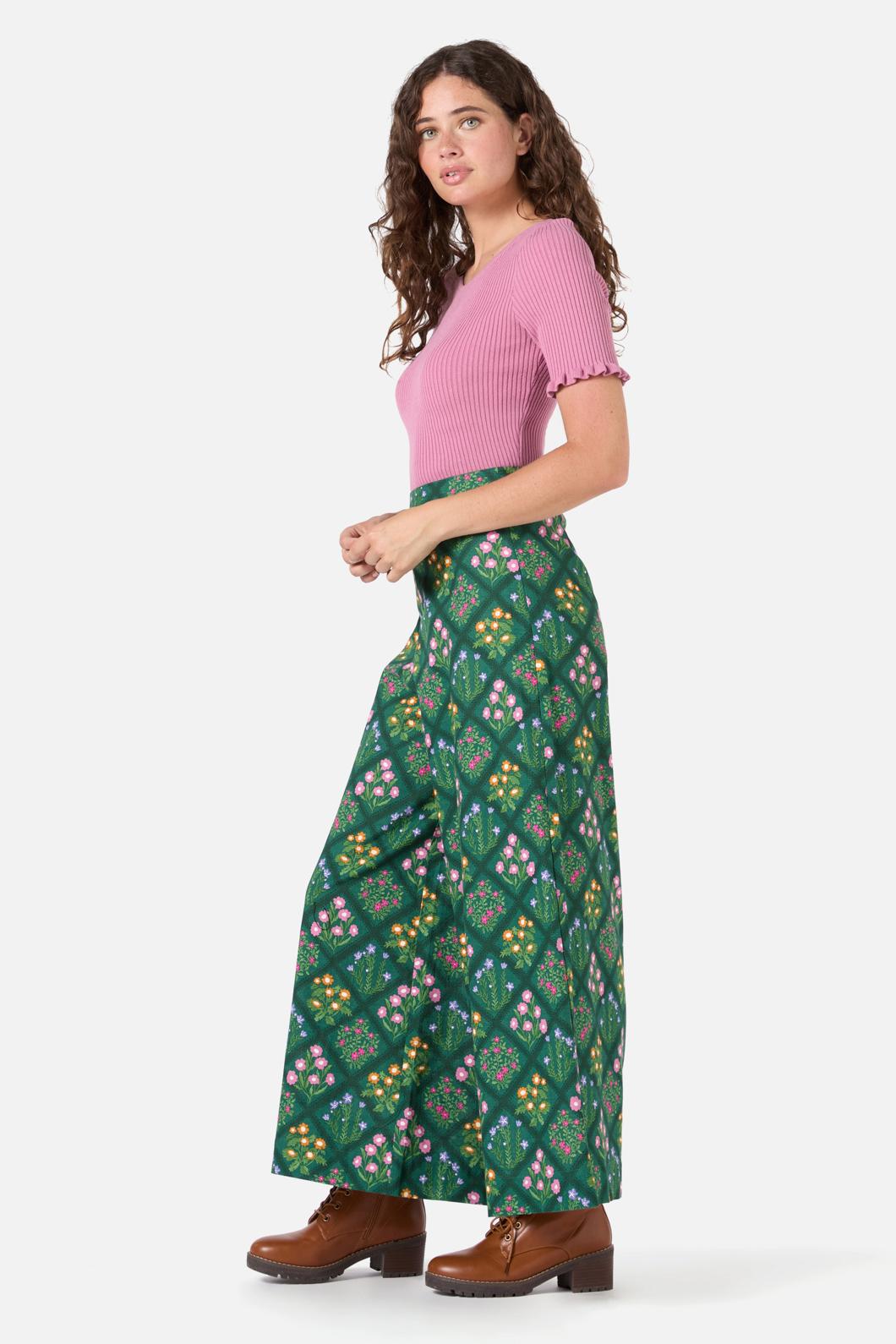 Princess Highway - Lattice Posie Pant - green