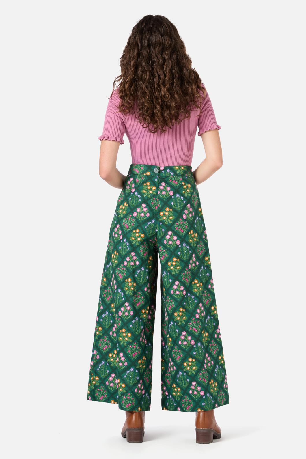 Princess Highway - Lattice Posie Pant - green