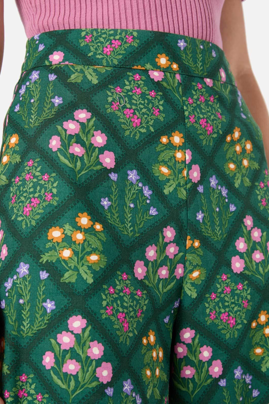 Princess Highway - Lattice Posie Pant - green