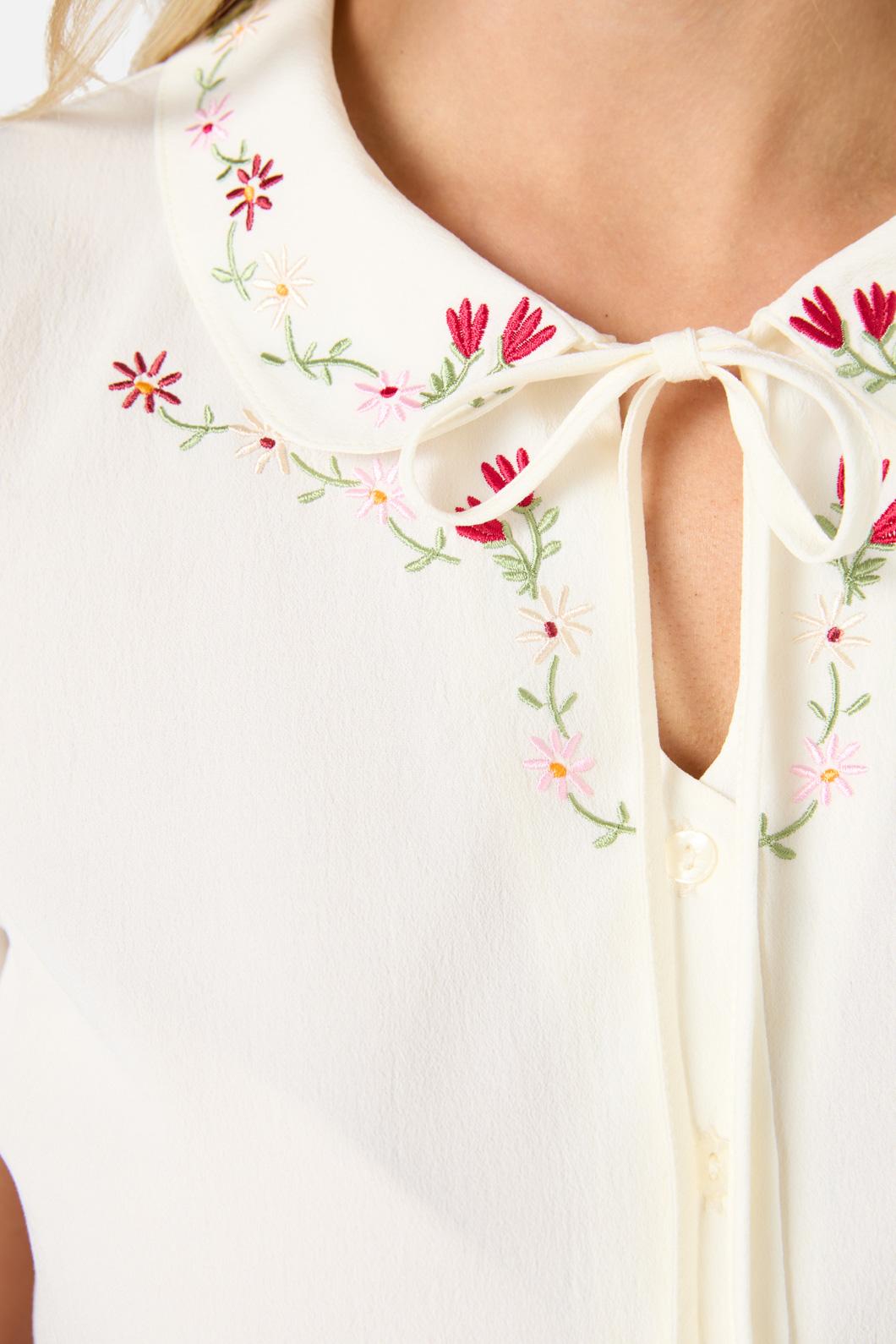 Princess Highway - Meadows Emb Blouse - cream