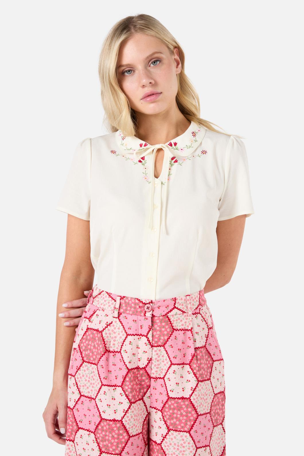 Princess Highway - Meadows Emb Blouse - cream