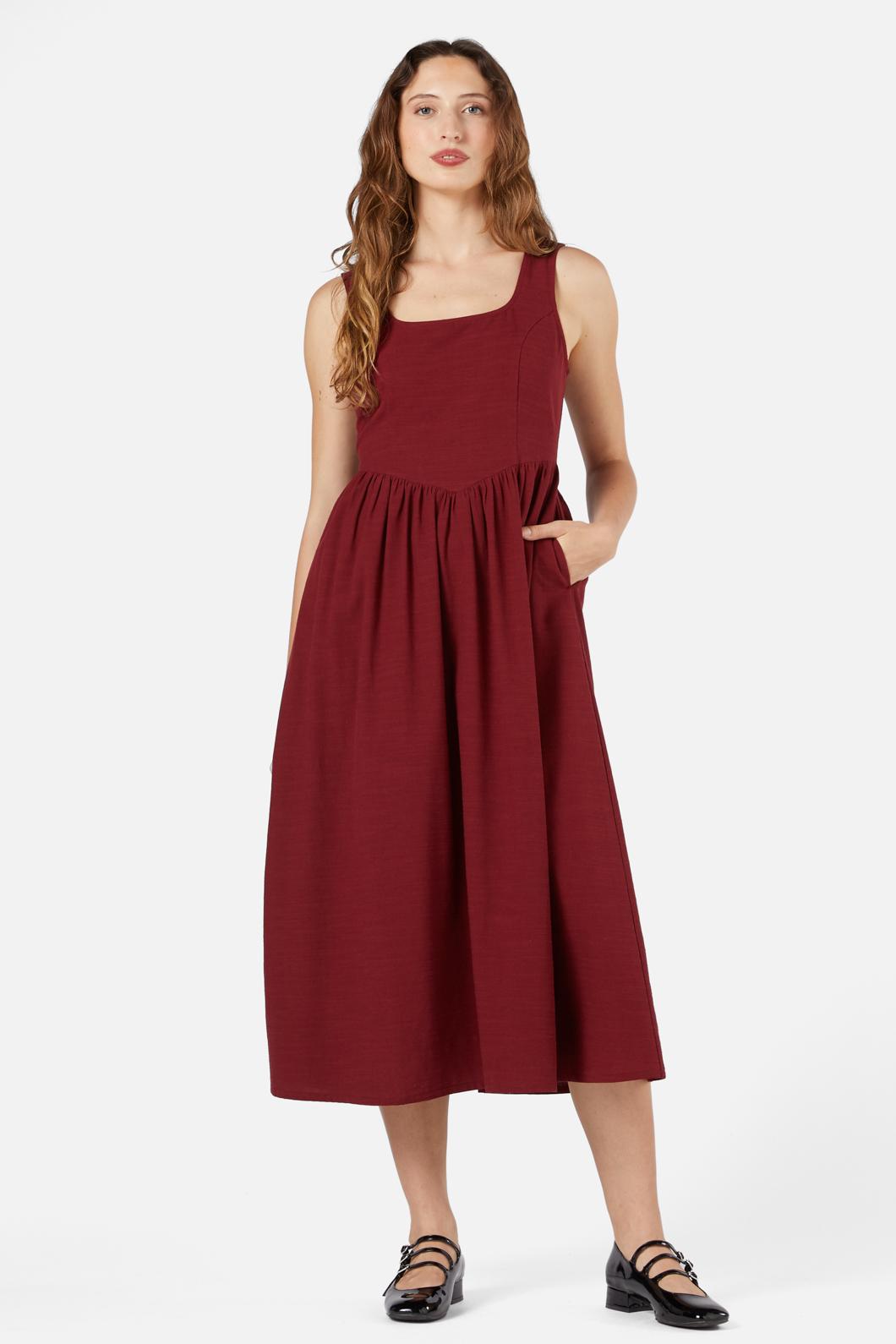 Princess Highway - Fiona Corset Midi Dress - wine