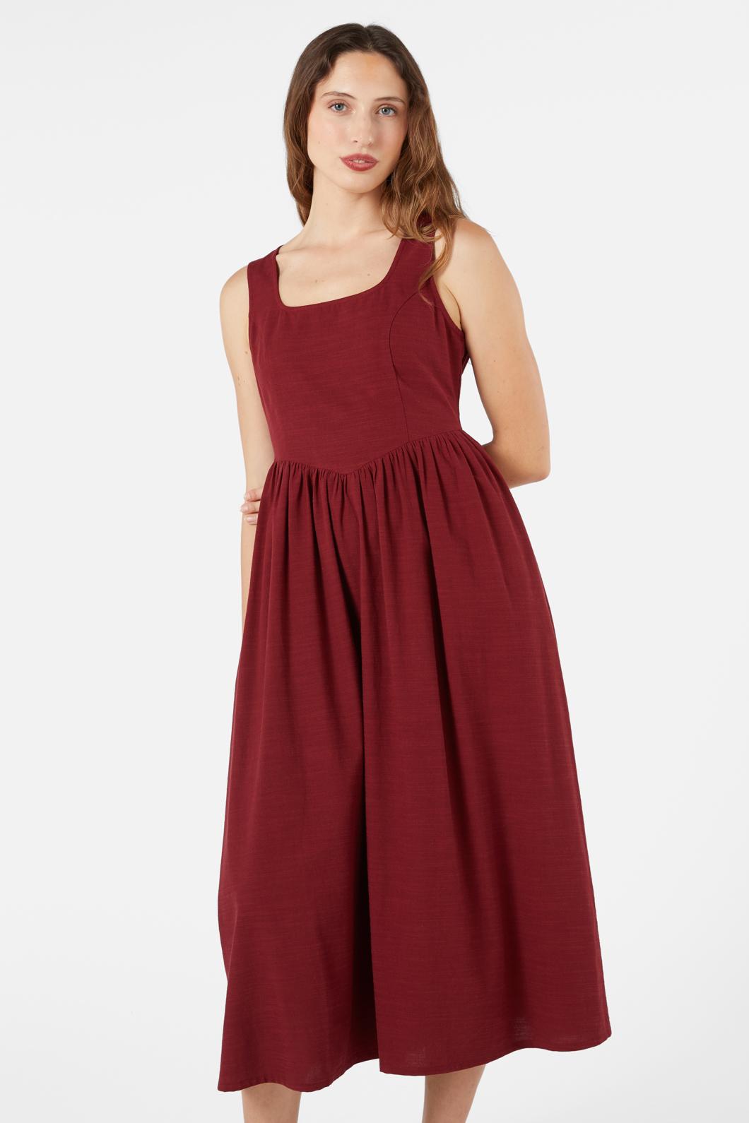 Princess Highway - Fiona Corset Midi Dress - wine