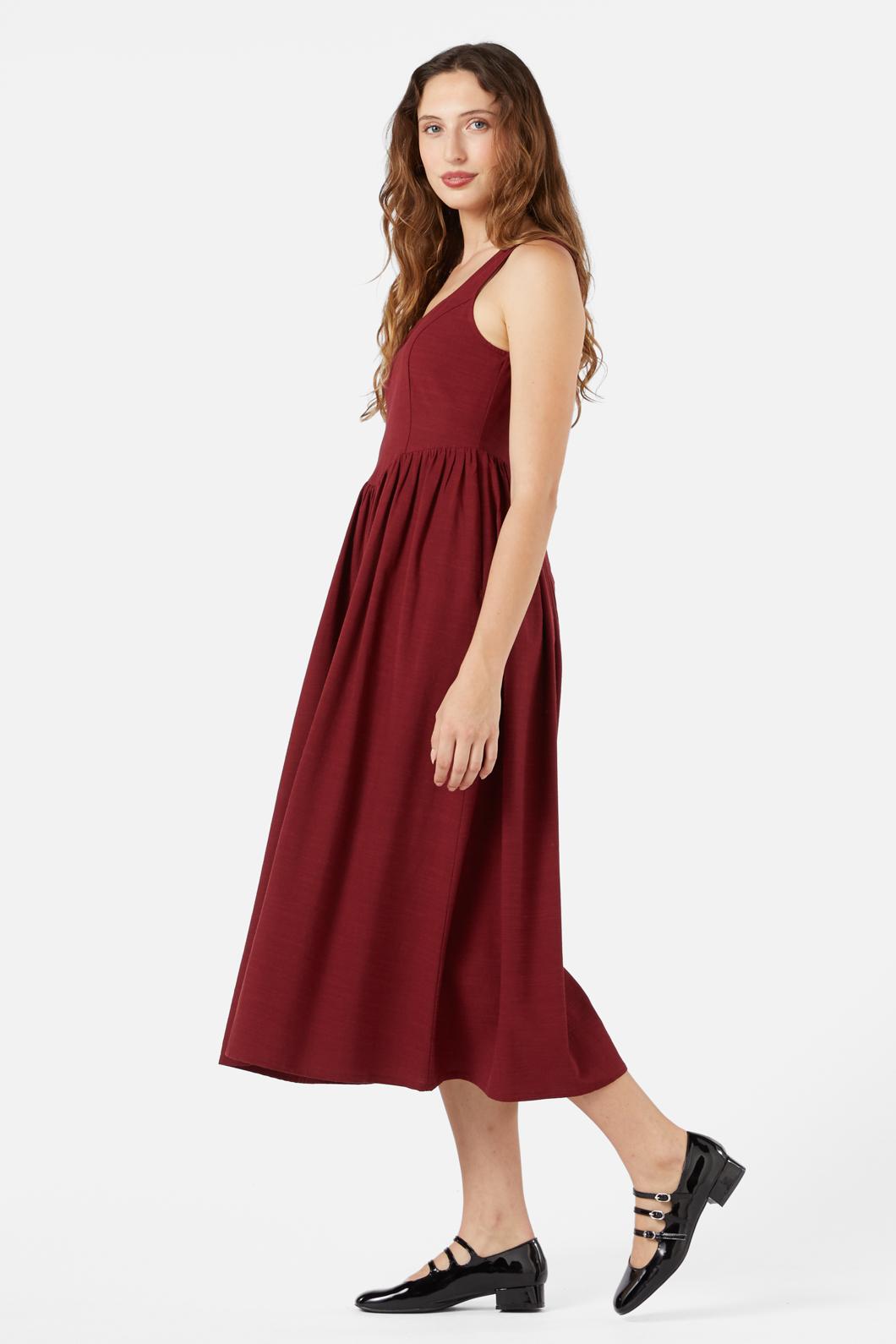 Princess Highway - Fiona Corset Midi Dress - wine