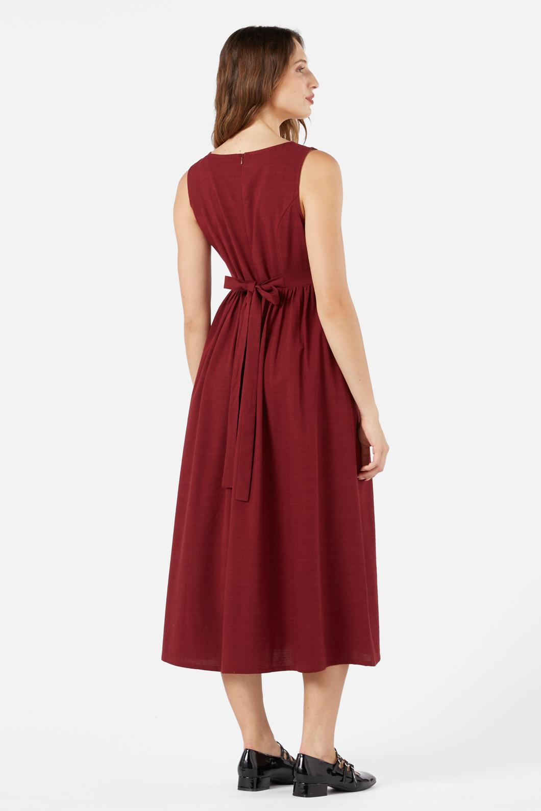 Princess Highway - Fiona Corset Midi Dress - wine