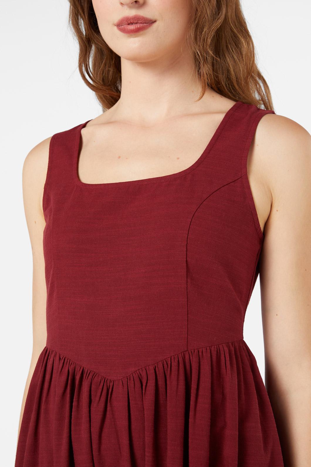 Princess Highway - Fiona Corset Midi Dress - wine