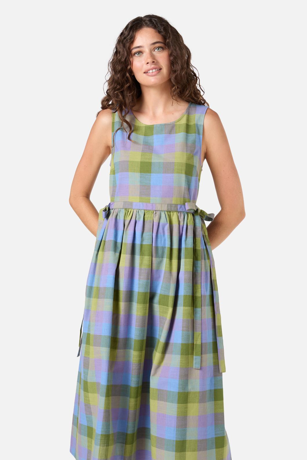 Princess Highway - Maxine Check Midi Dress - olive