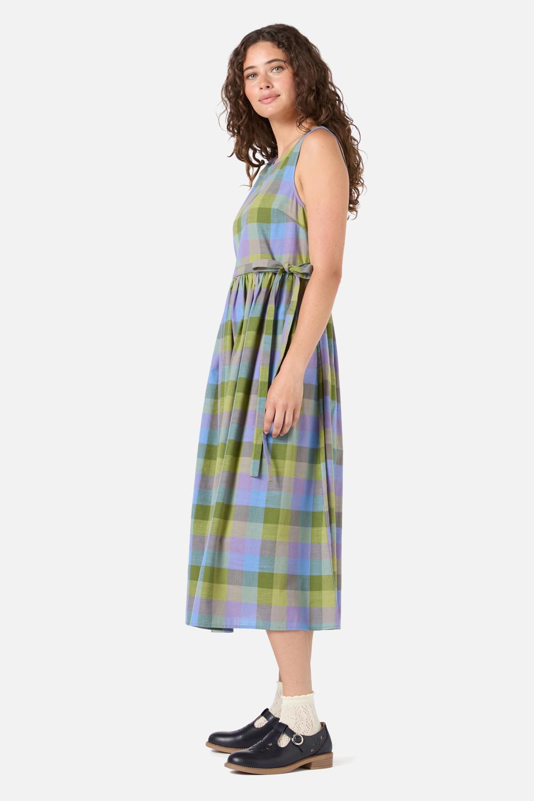 Princess Highway - Maxine Check Midi Dress - olive