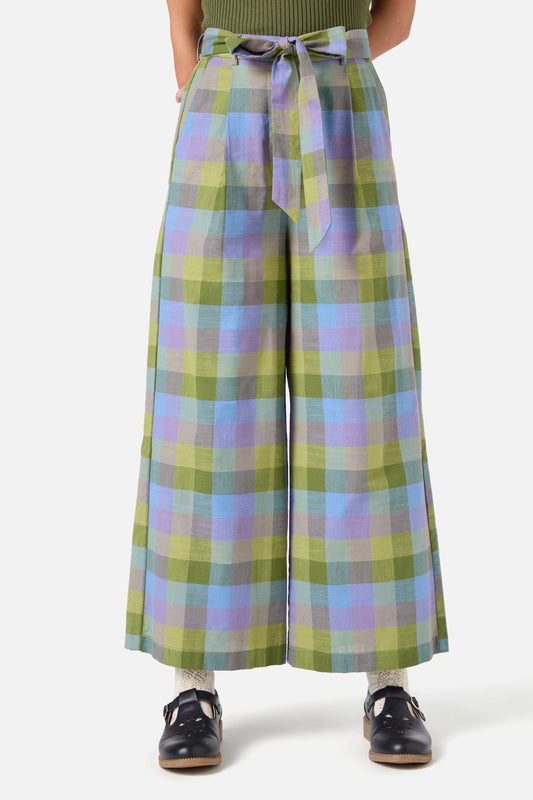 Princess Highway - Maxine Check Culotte - olive