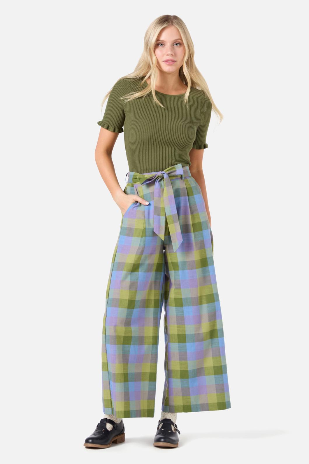 Princess Highway - Maxine Check Culotte - olive