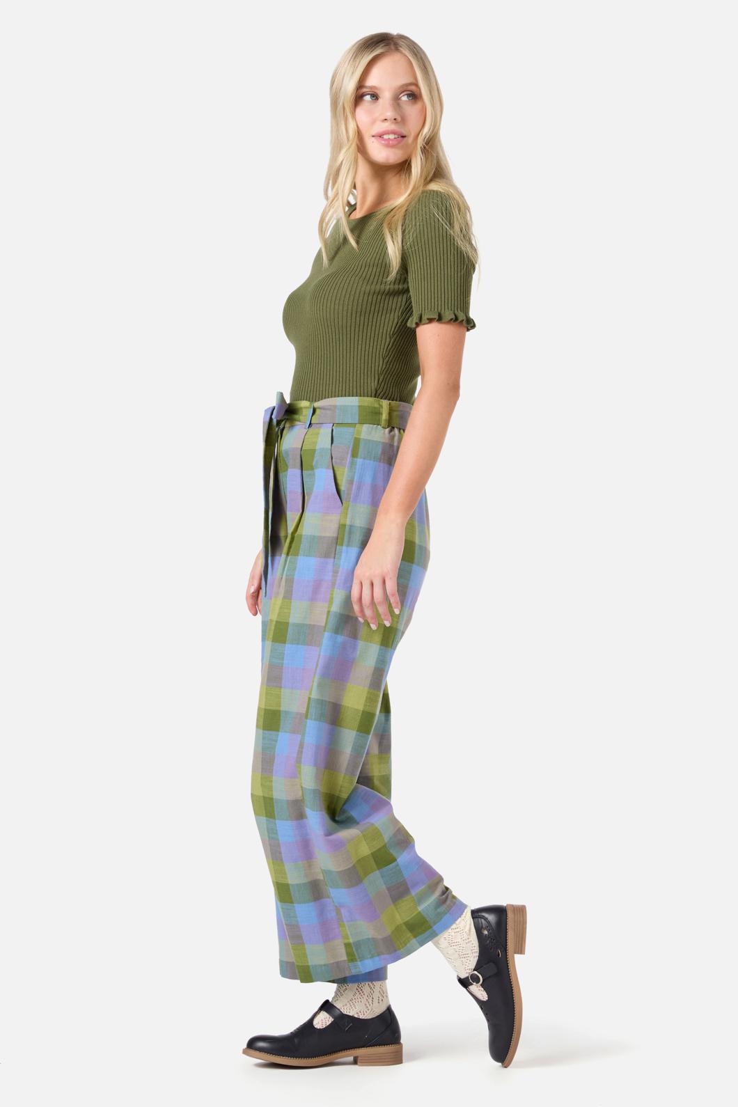 Princess Highway - Maxine Check Culotte - olive