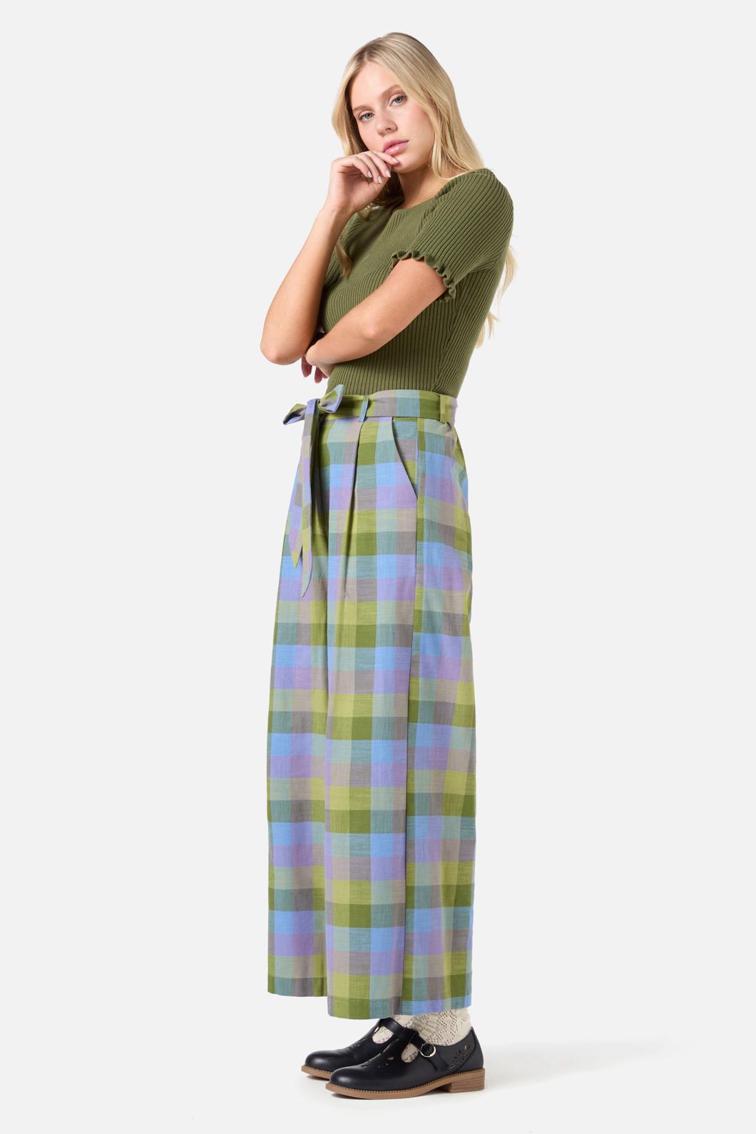 Princess Highway - Maxine Check Culotte - olive