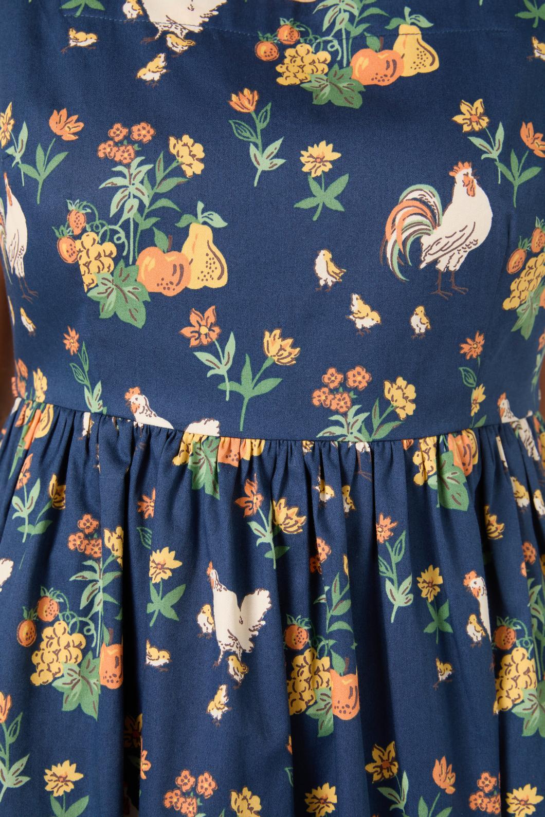 Princess Highway - Chickens Midi Dress - navy