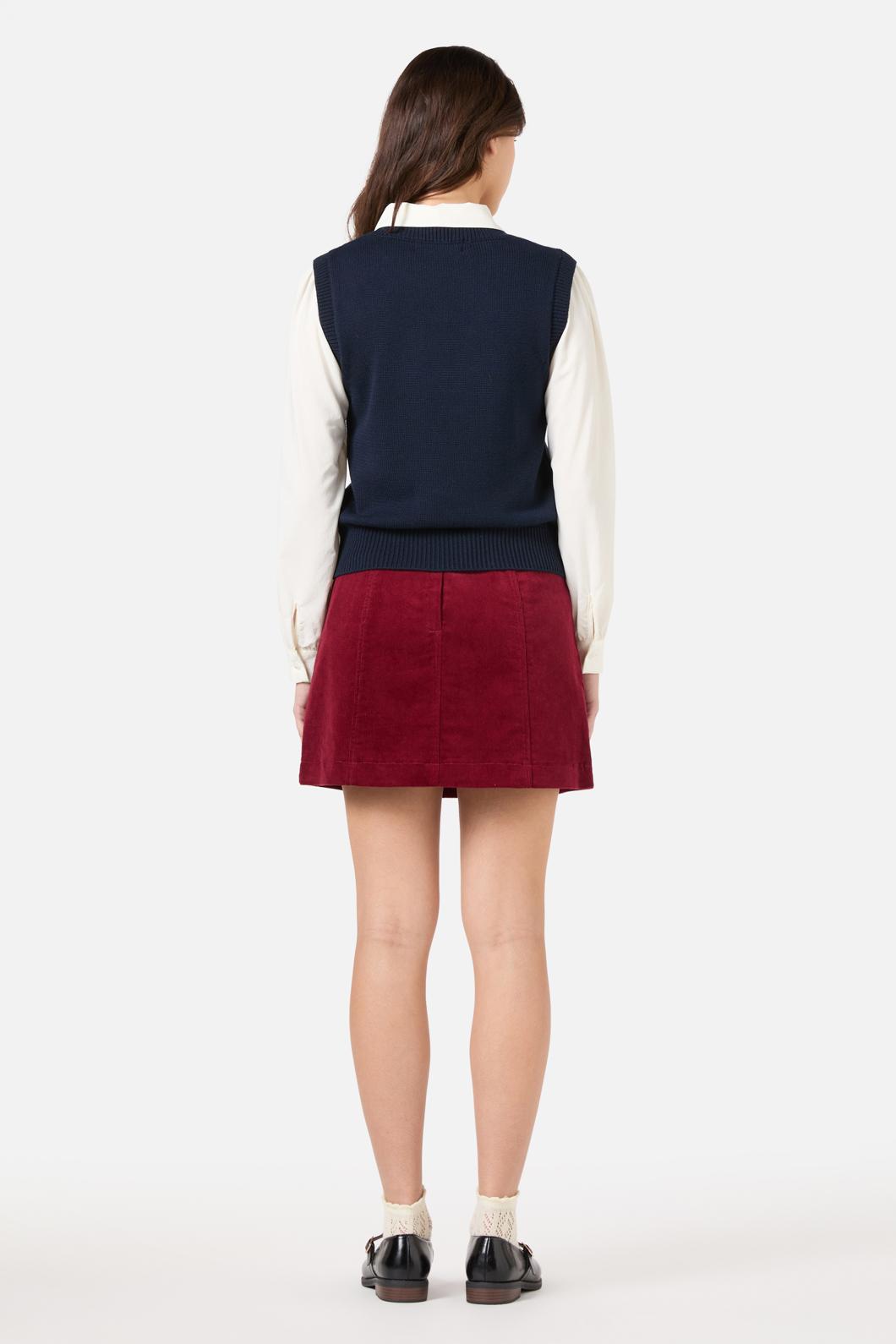 Princess Highway - Llama Embroidered Knit Vest - navy