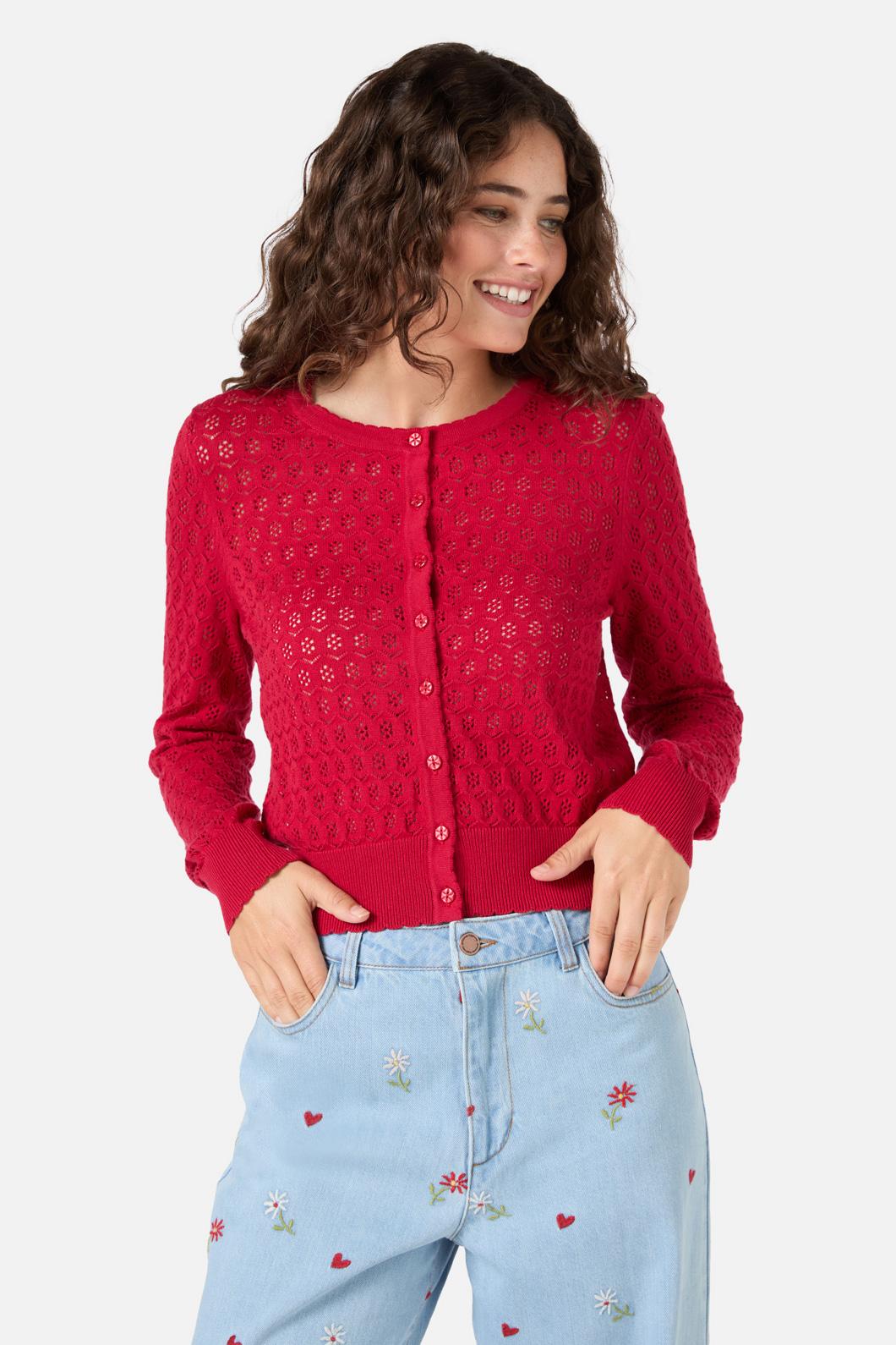 Princess Highway - Mara Cardigan - cherry