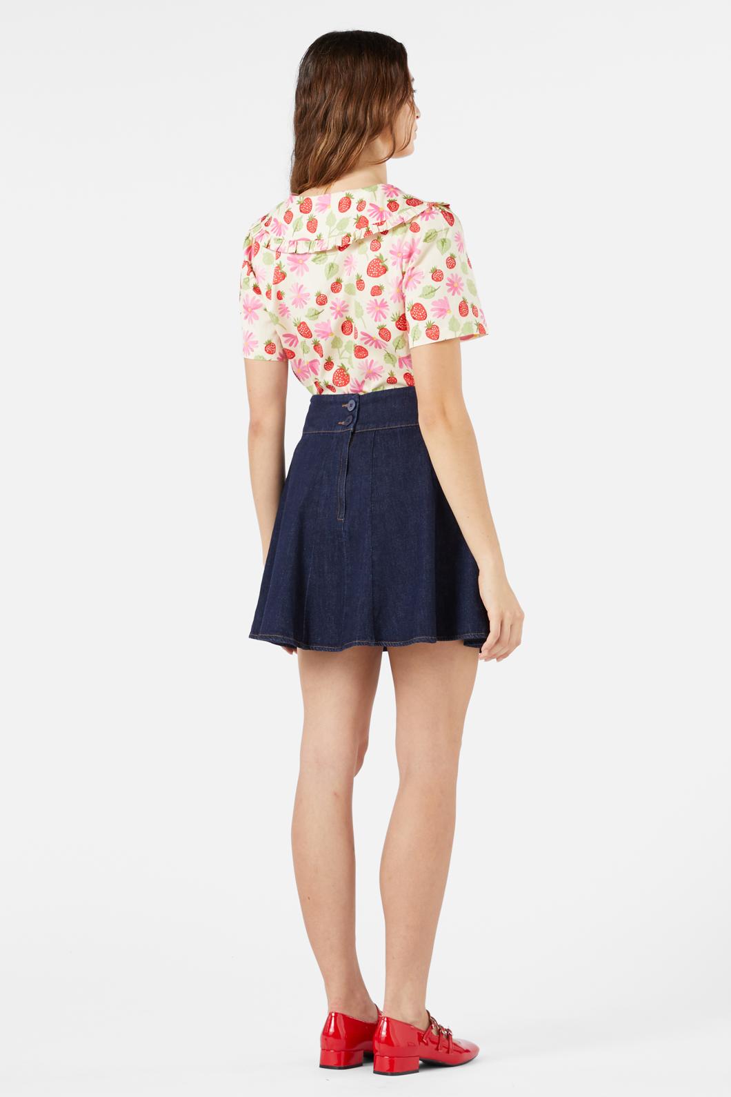 Princess Highway - Clara Denim Mini Skort - dark-blue-denim