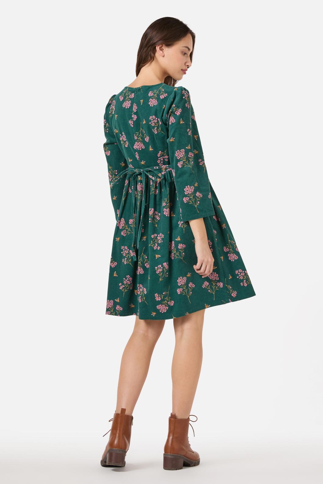 Princess Highway - Flora Bee Cord Smock Dress - green