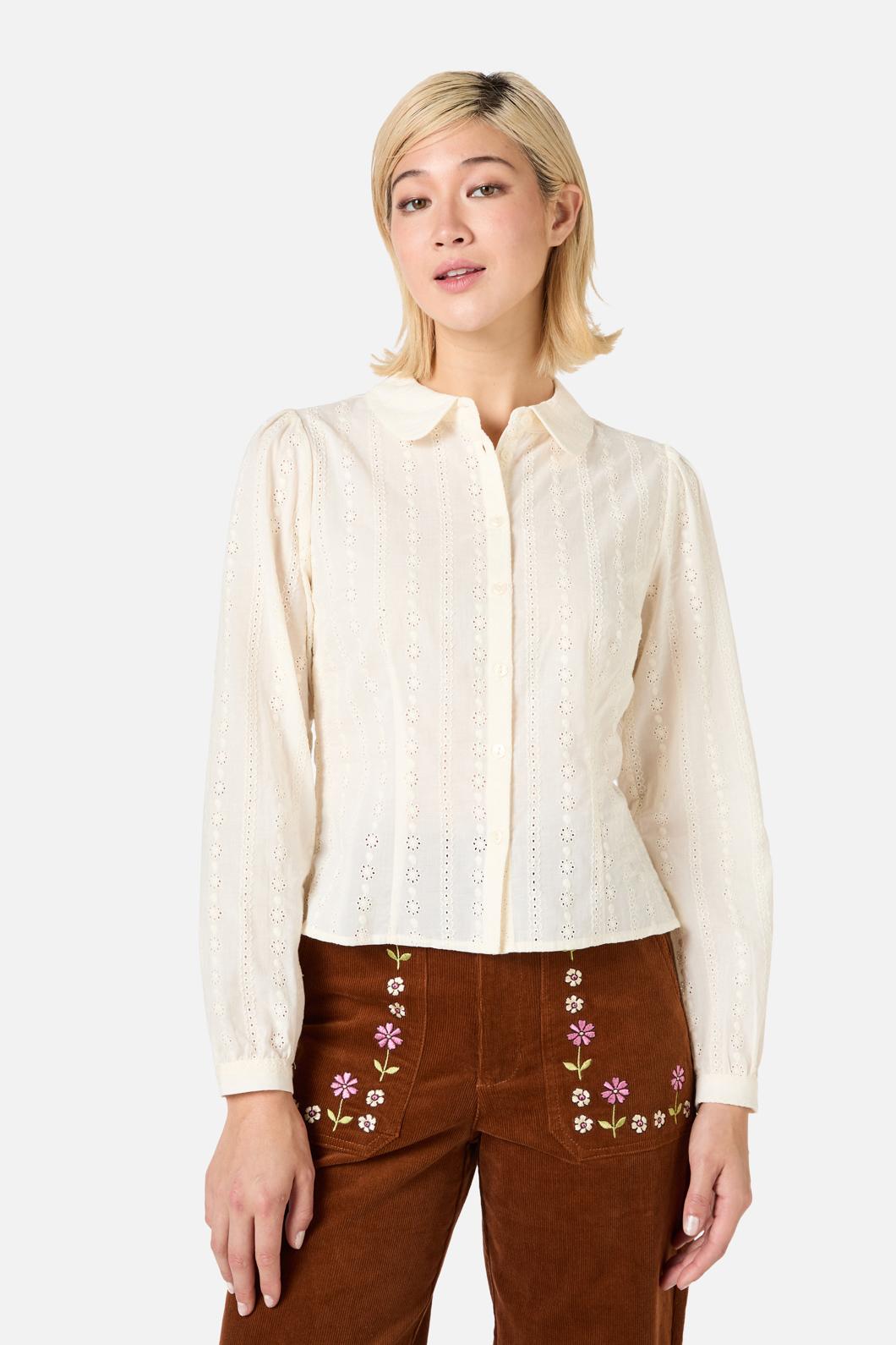 Princess Highway - Evelyn Cute Cotton Blouse - cream