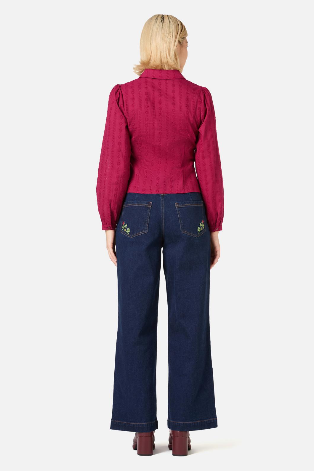 Princess Highway - Evelyn Cute Cotton Blouse - wine