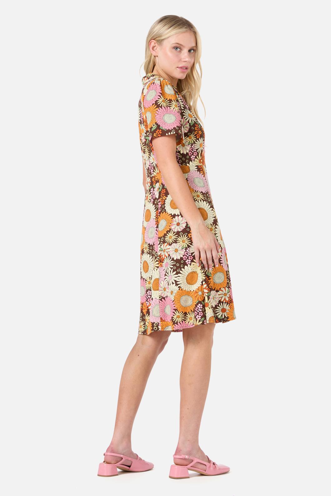 Princess Highway - Viva Floral Shirt Dress - chocolate