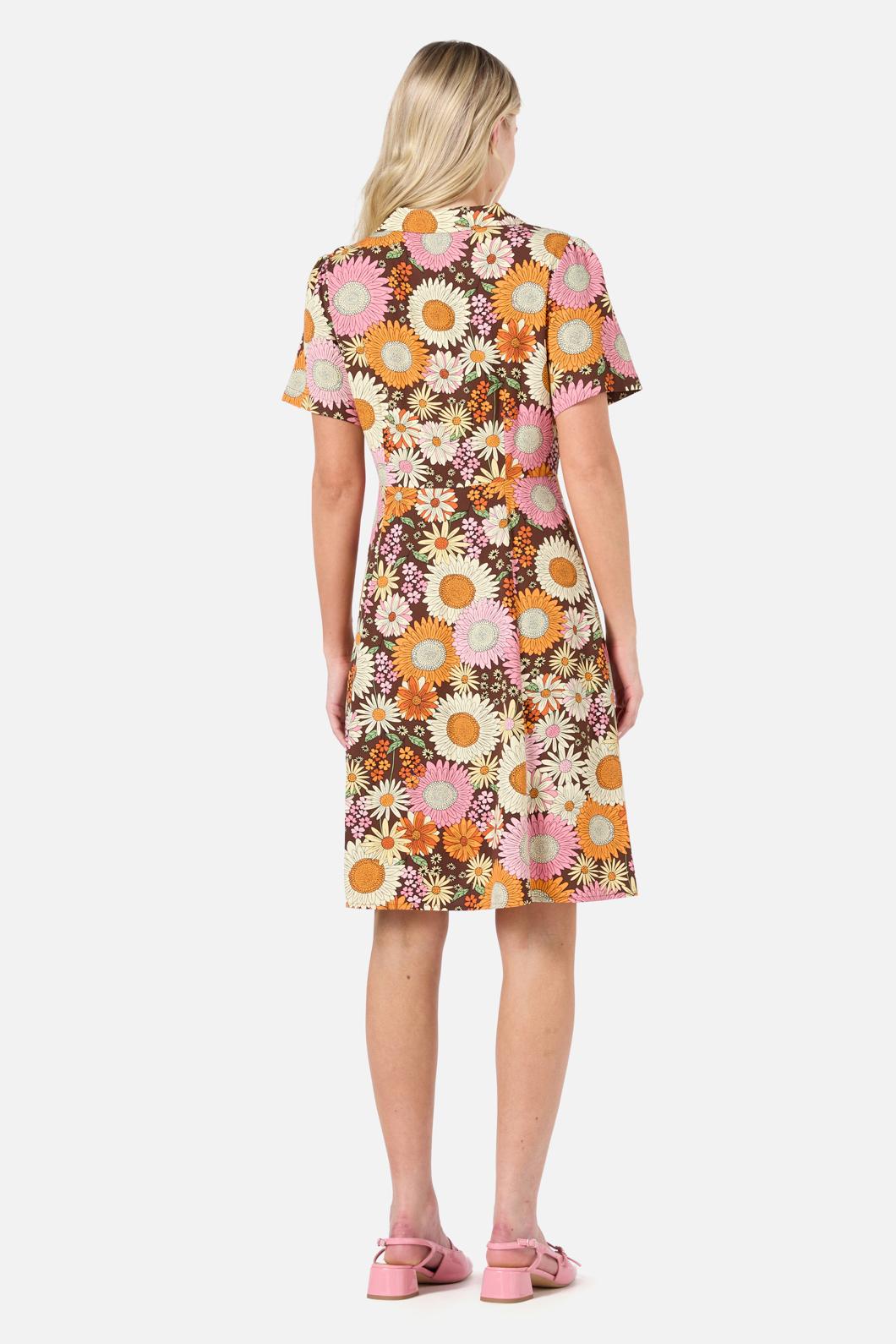 Princess Highway - Viva Floral Shirt Dress - chocolate