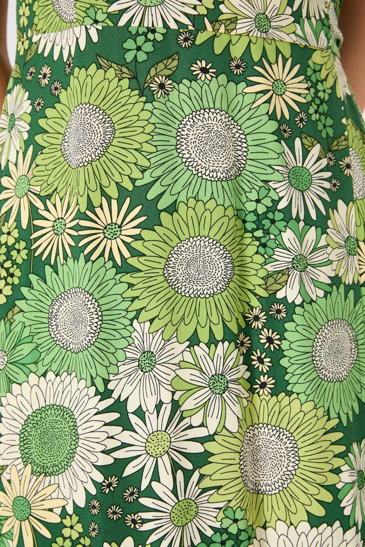 Princess Highway - Viva Floral Midi Wrap Dress - green