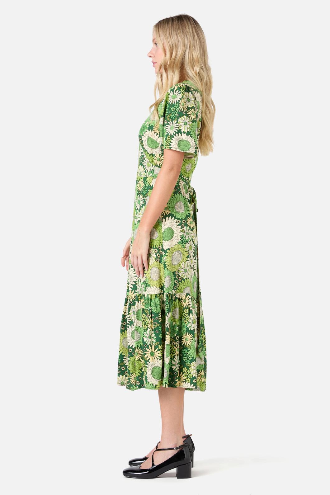 Princess Highway - Viva Floral Midi Wrap Dress - green