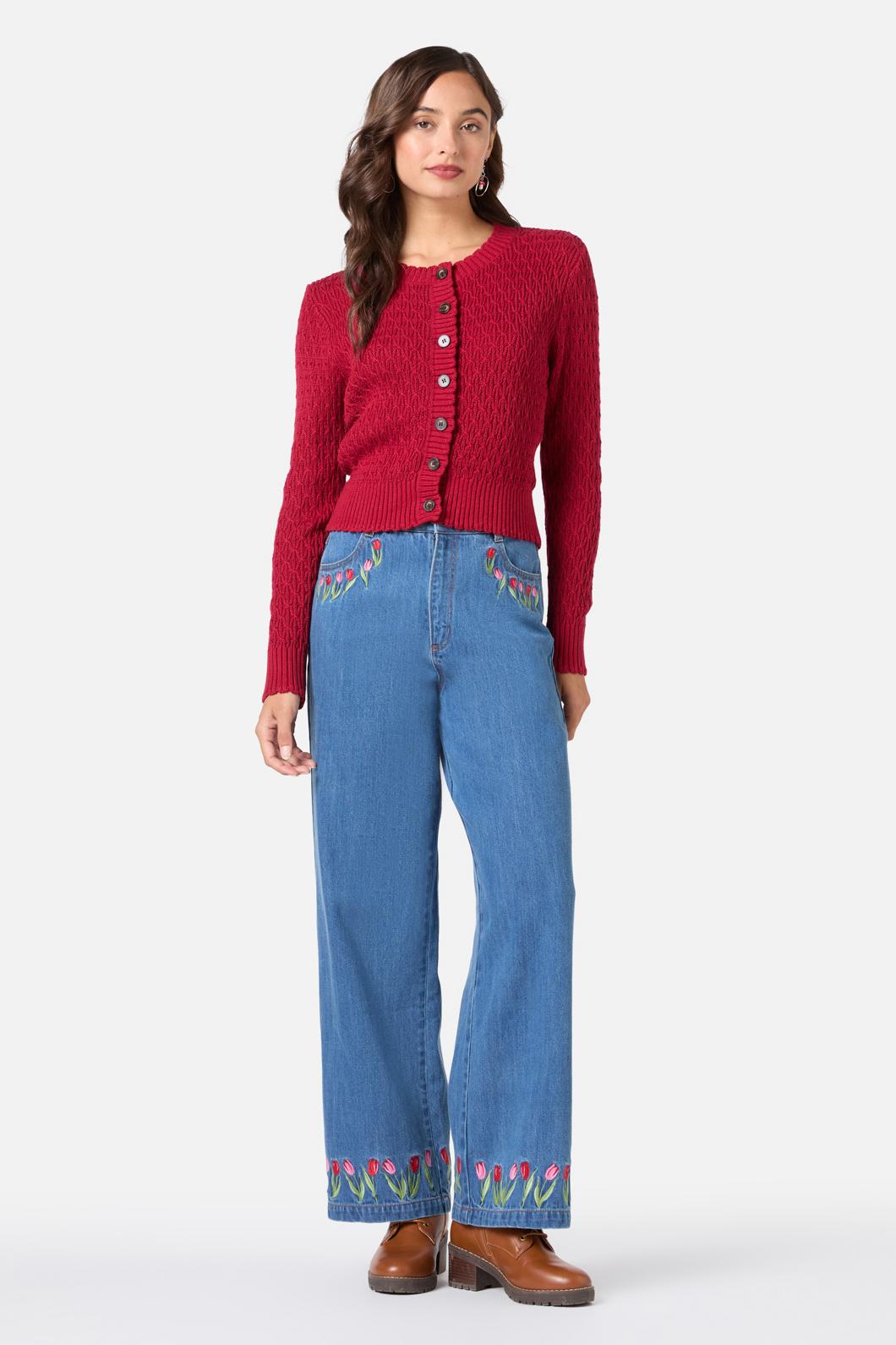 Princess Highway - Amelia Knit Cardigan - red