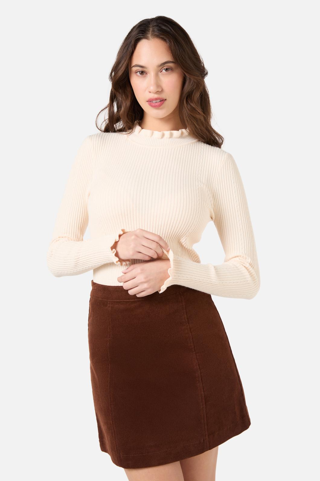 Princess Highway - Odessa Long Sleeve Knit Top - cream