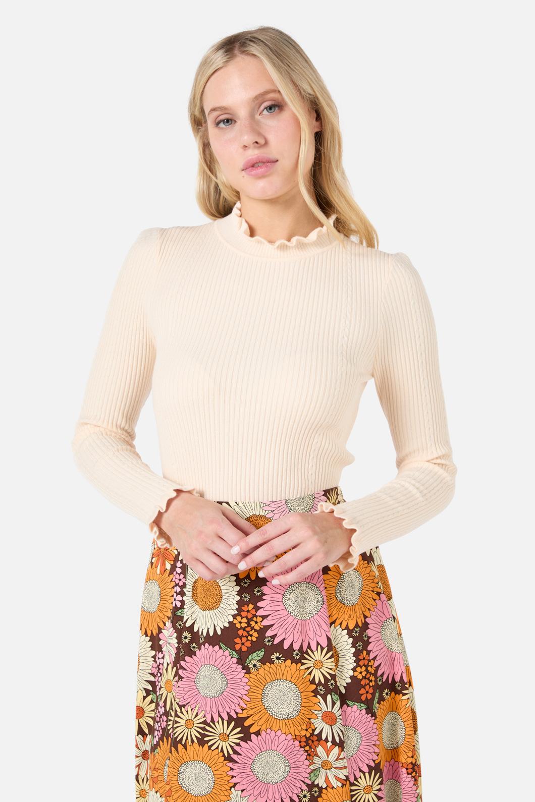 Princess Highway - Odessa Long Sleeve Knit Top - cream