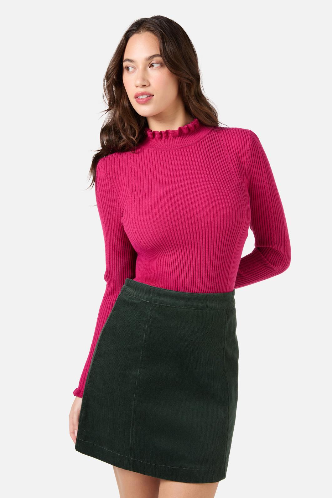 Princess Highway - Odessa Long Sleeve Knit Top - berry
